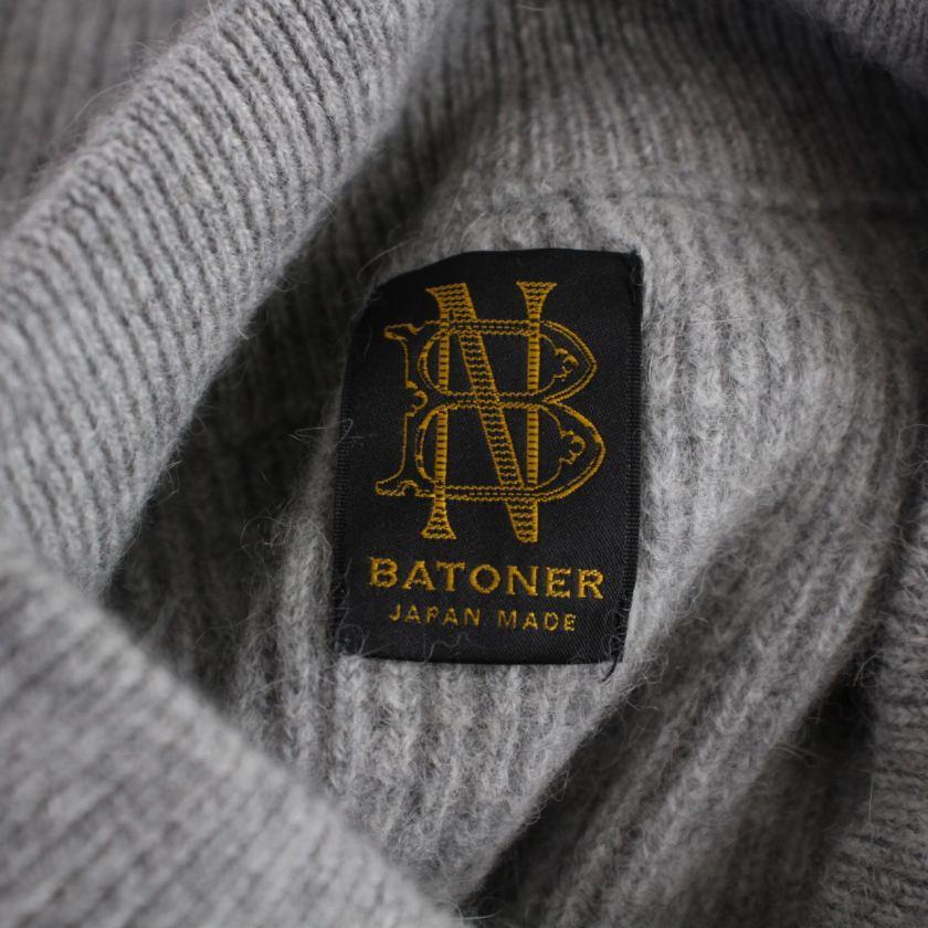 バトナー BATONER 22AW FINGER HALL BIG MOCK NECK ニット セーター 