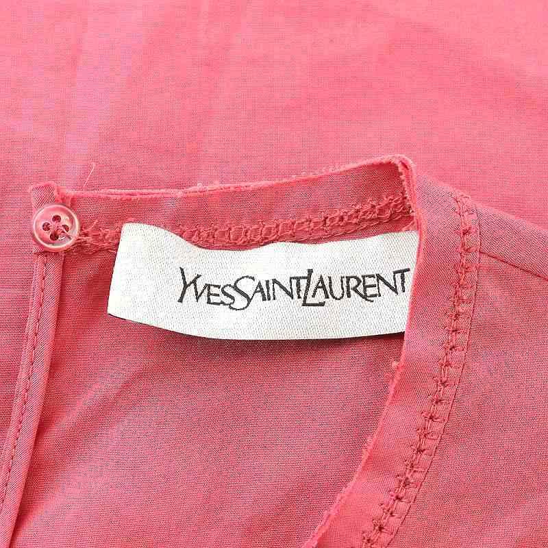 イヴサンローラン YVES SAINT LAURENT シャツ ブラウス 半袖 コットン 