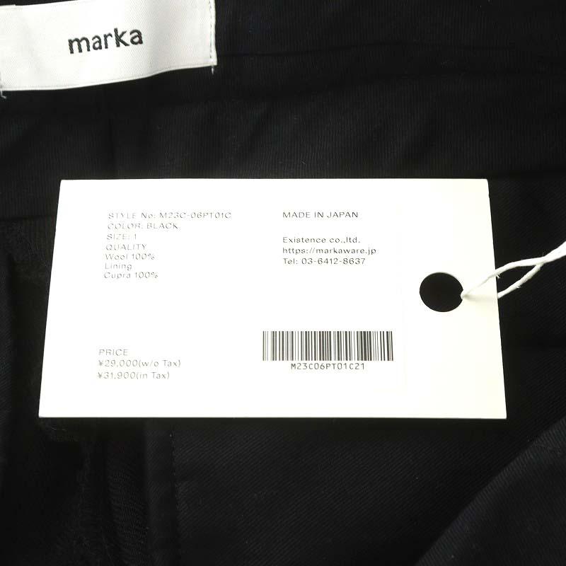未使用品 マーカ marka ウールオフィサーストレートパンツ スラックス 1 S 黒 ブラック M23C-06PT01C /AN35 メンズ｜vectorpremium｜08