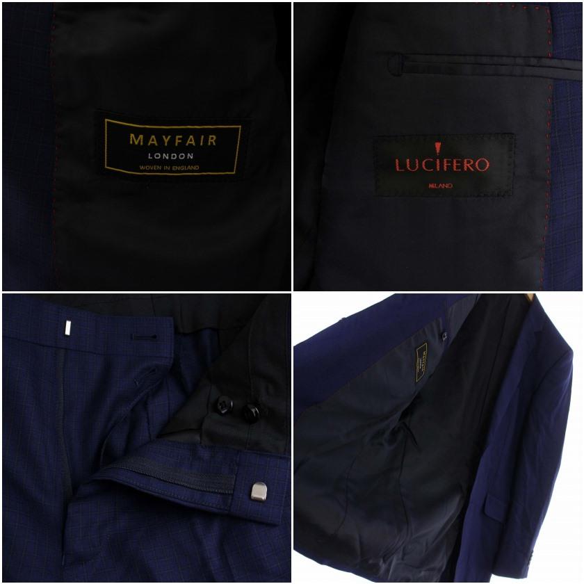 MAYFAIR HACKETT LUCIFERO生地 セットアップ スーツ 3ピース 上下 