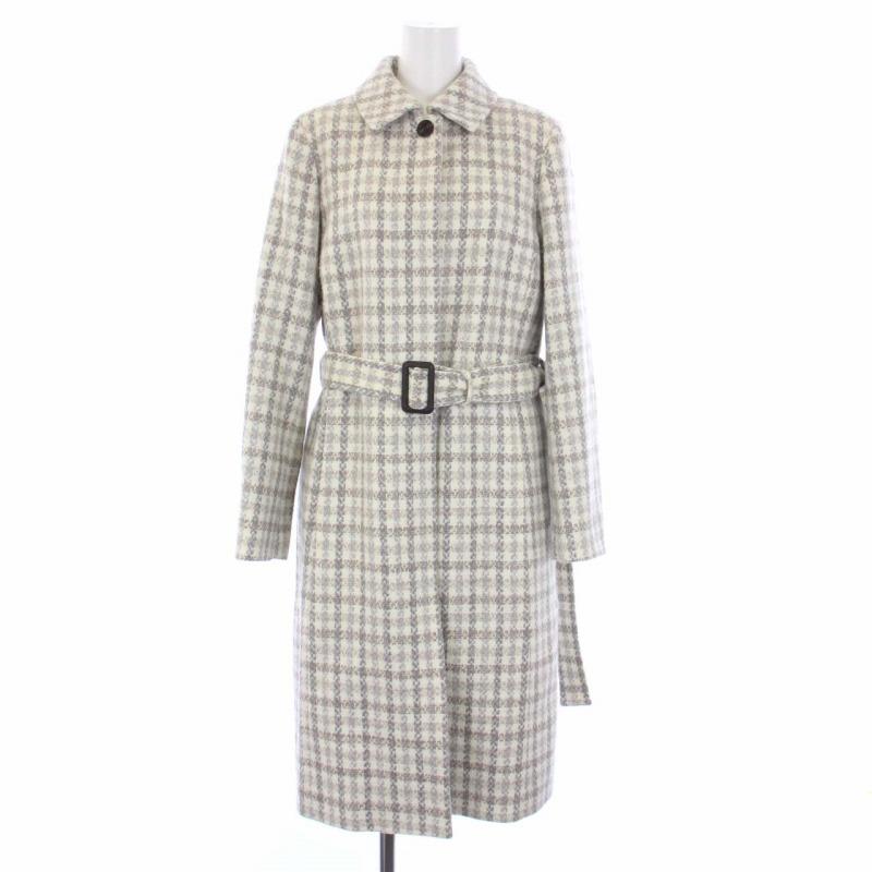 ポールスチュアート Paul Stuart アンゴラ混ウールコートベルト付き