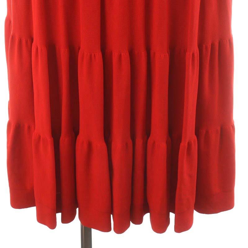 未使用品 フォクシー FOXEY Dress tiered ワンピース ひざ丈 
