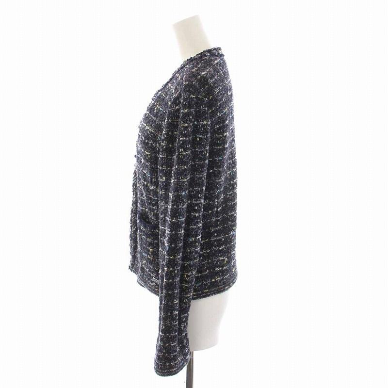 レオナール LEONARD FASHION ノーカラージャケット ツイード アウター  