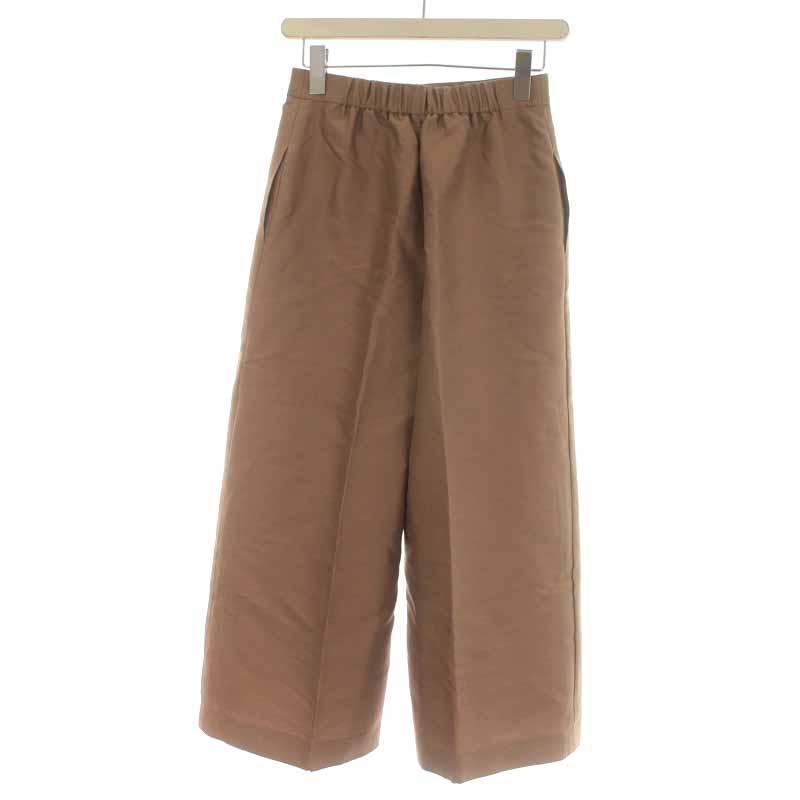 ルネ Rene 22年 ワイドパンツ ウール シルク混 36 M 茶 ブラウン /YI49  