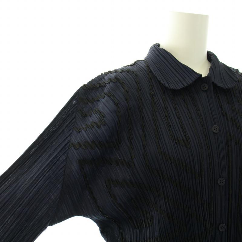 プリーツプリーズ PLEATS PLEASE イッセイミヤケ シャツ ブラウス 丸襟 