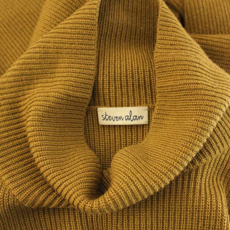 スティーブンアラン Steven Alan WOOL HIGH NECK KNIT ウールハイネックニット セーター 長袖 リブ F カーキ 8213-106-0297｜vectorpremium｜04