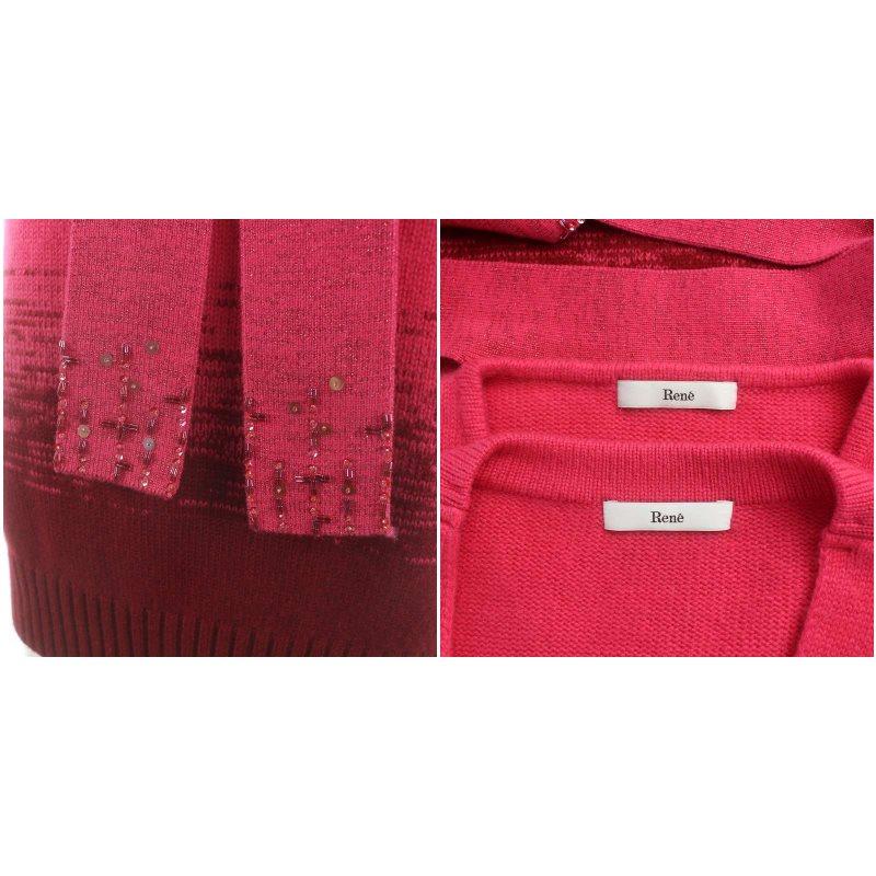 ルネ カシミヤニットセット アンサンブル カーディガン Vネック 長袖  