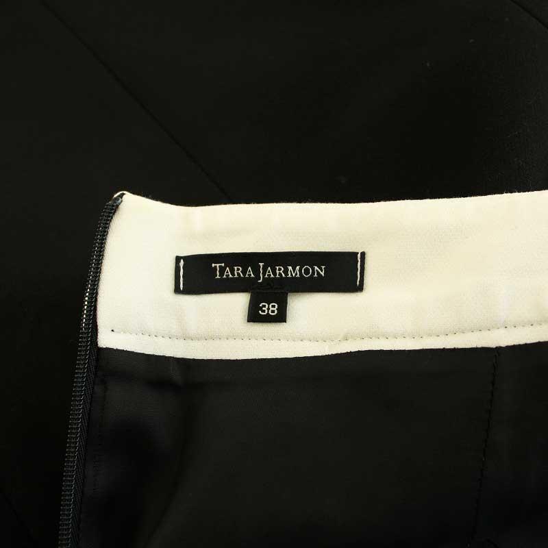 タラジャーモン TARA JARMON タイトスカート ひざ丈 38 M 黒 ブラック  