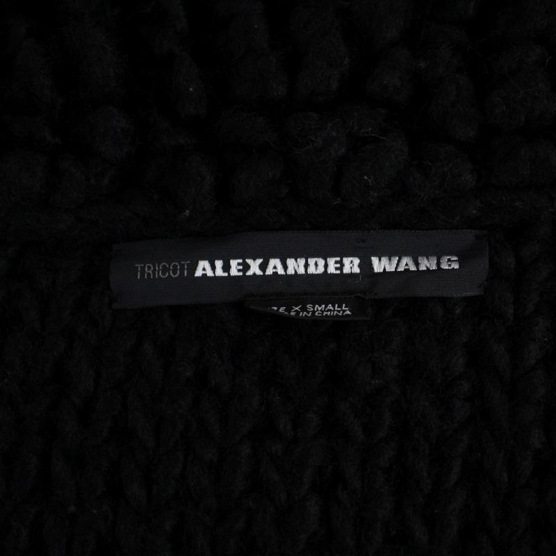 アレキサンダーワン ALEXANDER WANG ボアニット ベスト ジャケット ウール XS 黒 ブラック /BM レディース｜vectorpremium｜04