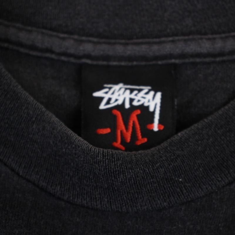 ステューシー STUSSY 00's Tシャツ カットソー 半袖 クルーネック プリント メキシコ製 M 黒 ブラック /BM メンズ｜vectorpremium｜03