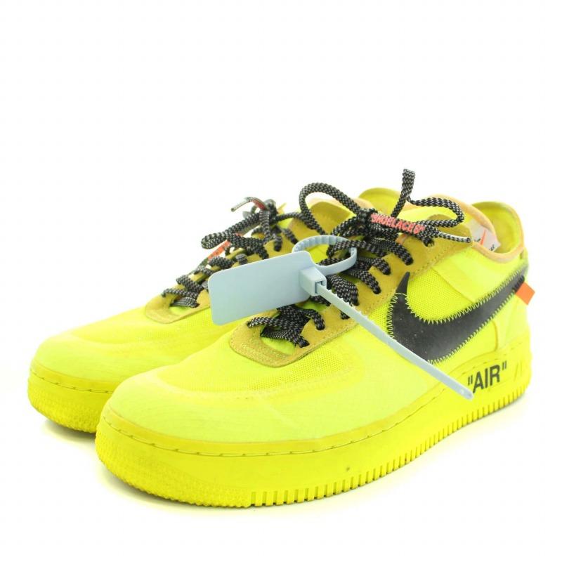 ナイキ NIKE オフホワイト Off-White Air Force 1 Low Volt スニーカー レザー ラバー US10 28.0cm 蛍光イエロー AO4606-700 メンズ｜vectorpremium｜03