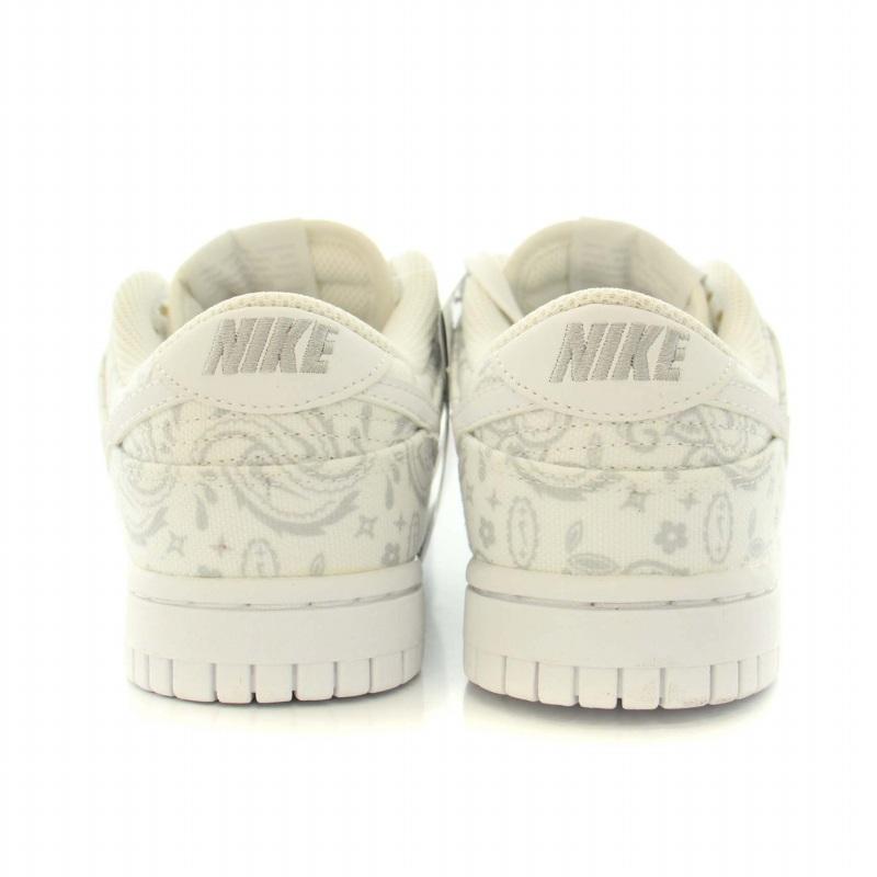 ナイキ NIKE WMNS Dunk Low ESS White Paisley スニーカー キャンバス ラバー ペイズリー柄 US5 22.0cm 白 ホワイト グレー レディース｜vectorpremium｜06