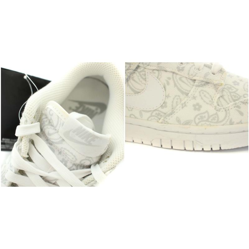 ナイキ NIKE WMNS Dunk Low ESS White Paisley スニーカー キャンバス ラバー ペイズリー柄 US5 22.0cm 白 ホワイト グレー レディース｜vectorpremium｜09