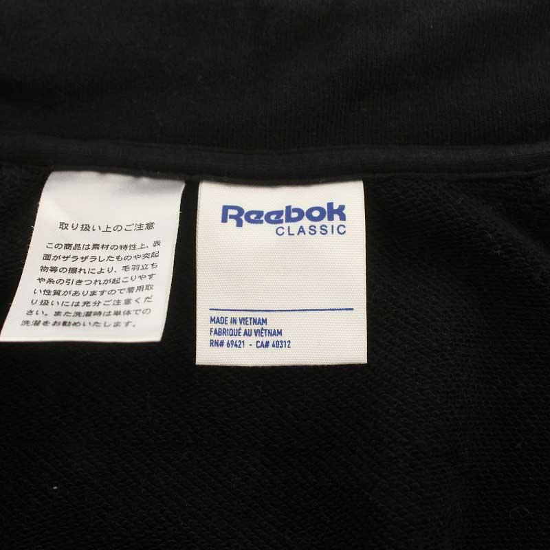 リーボック Reebok スウェット トレーナー ジップアップ O XL 黒 ブラック CV6120 /KQ メンズ｜vectorpremium｜03