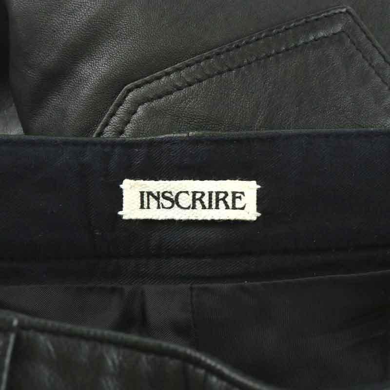 アンスクリア INSCRIRE レザーパンツ テーパード ハイウエスト アンスクリア INSCRIRE レザーパンツ テーパード ハイウエスト