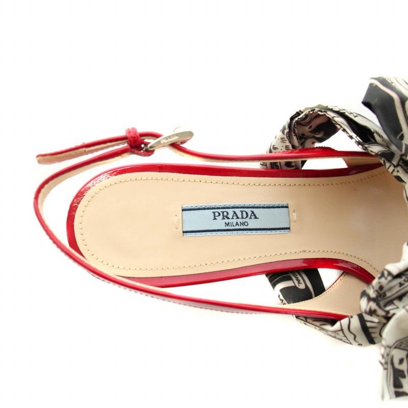 プラダ PRADA パンプス ポインテッドトゥ ヒール パテントレザー 