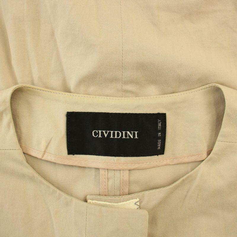 チヴィディーニ CIVIDINI ノーカラージャケット アウター ショート丈 