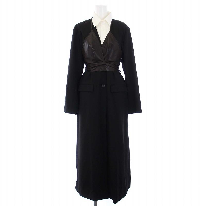 アメリビンテージブラックレース長袖ロングワンピース