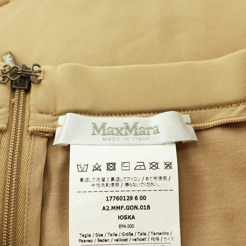 マックスマーラ MAX MARA タイトスカート ミモレ ロング ロゴ 38 S ベージュ /AN13 レディース｜vectorpremium｜03