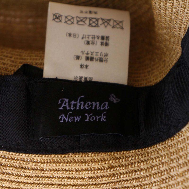 アシーナ ニューヨーク Athena New York ペーパーハット 麦わら帽子 リボン 茶 ブラウン アイボリー /BM レディース｜vectorpremium｜06
