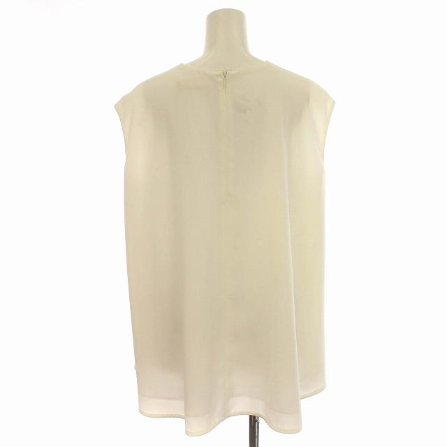 エンフォルド ENFOLD 16AW ノースリーブ シャツ ブラウス 38 M 白 