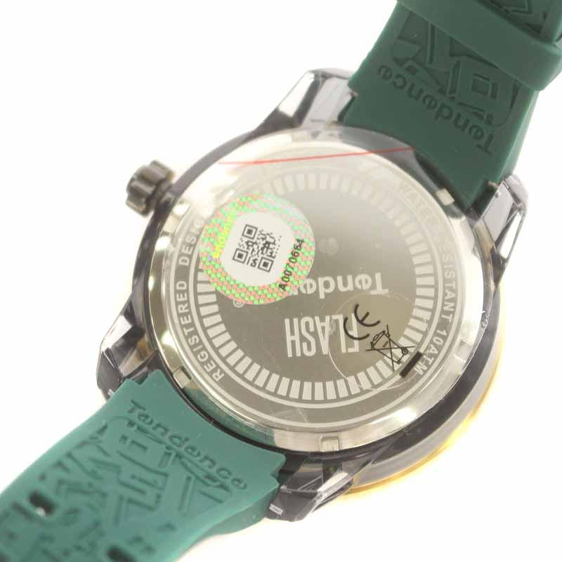 テンデンス Tendence フラッシュ FLASH 腕時計 クォーツ アナログ 3針 LEDライト搭載ウォッチ 3D文字盤 緑 グリーン TY532001 メンズ｜vectorpremium｜03