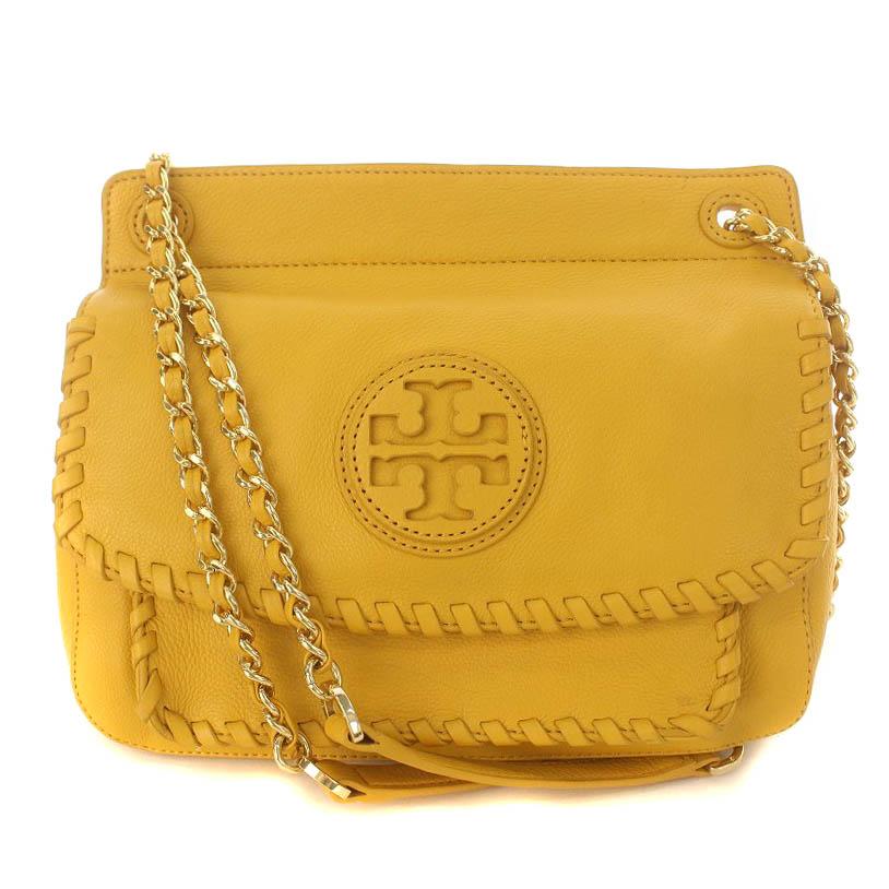 TORY BURCH トリーバーチ ショルダーバッグ レザー フラップ ロゴ  