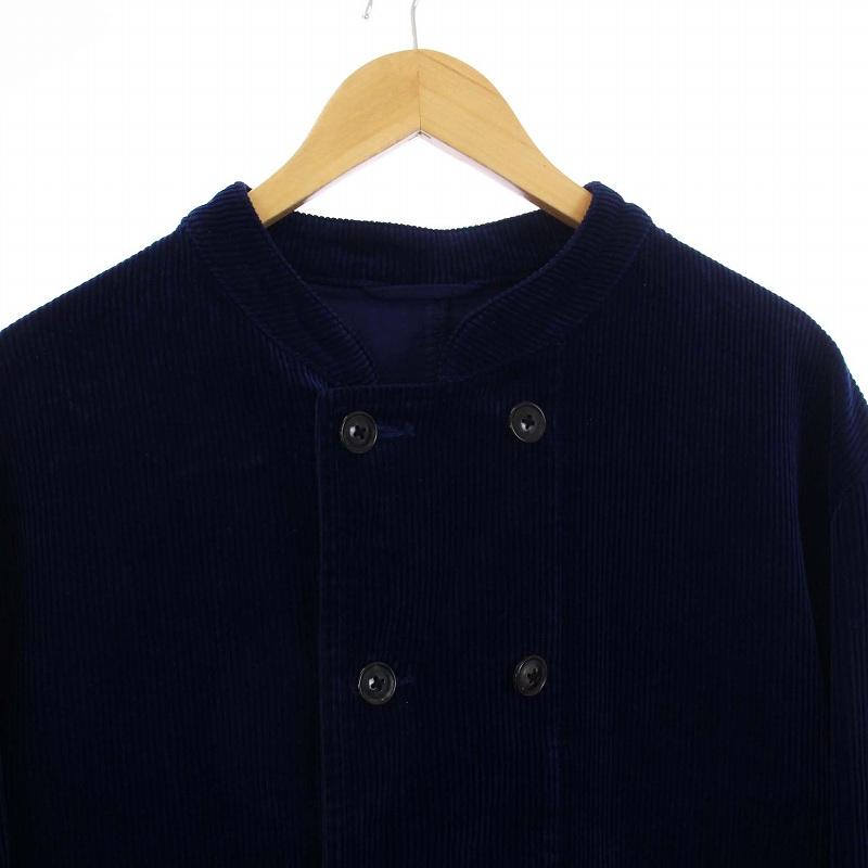 Porter Classic 23AW CORDUROY STAND COLLAR FRENCH DOUBLE JACKET コーデュロイ スタンドカラー フレンチ ダブルジャケット L 紺｜vectorpremium｜04