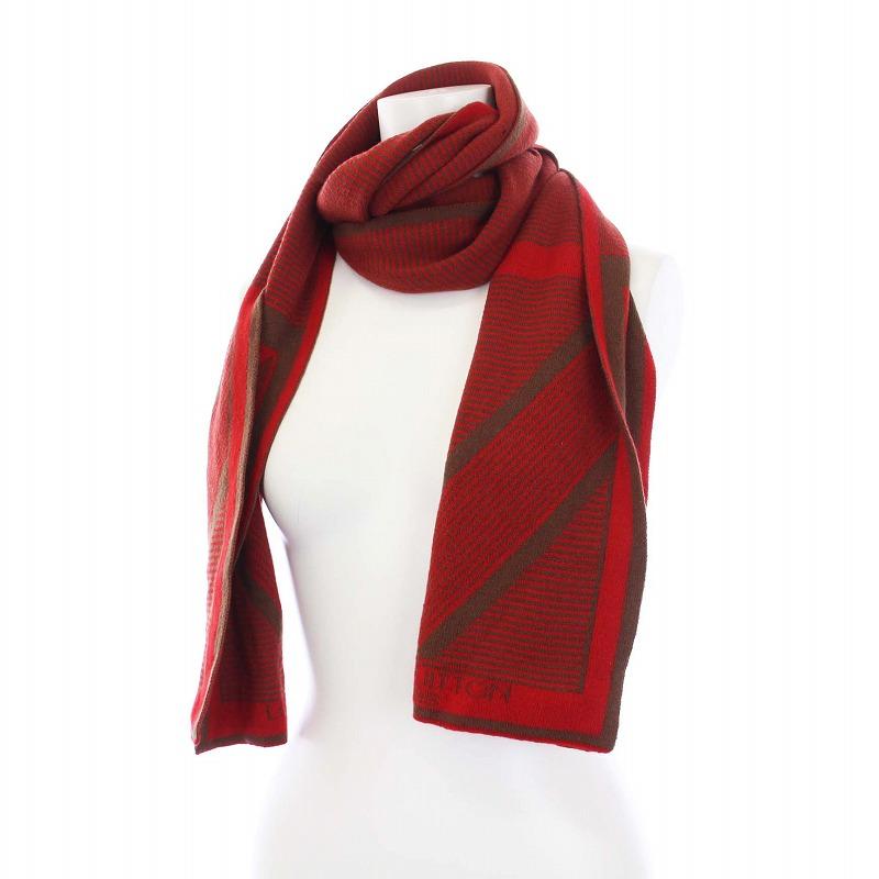 ルイヴィトン カシミア100%マフラーレッド