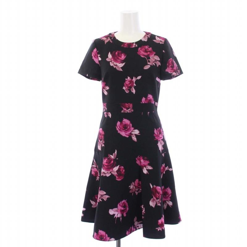 未使用品 ケイトスペード KATE SPADE ワンピース ひざ丈 半袖 クルー  