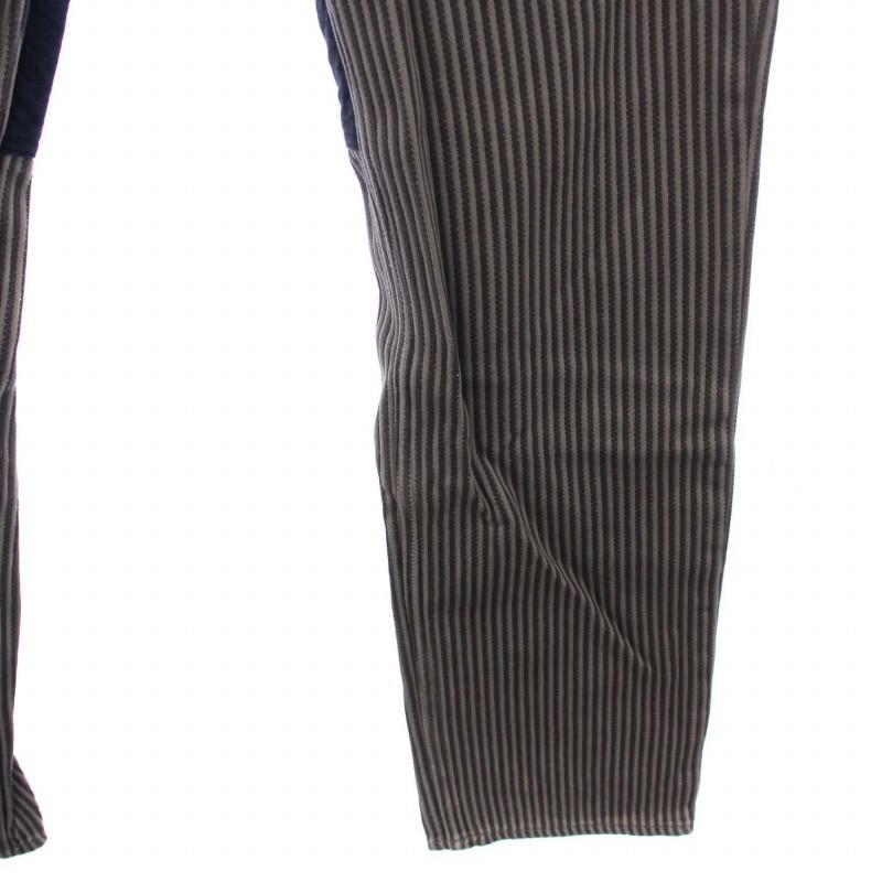 キャピタル kapital パンツ ボタンフライ ストライプ柄 切替 4 XL