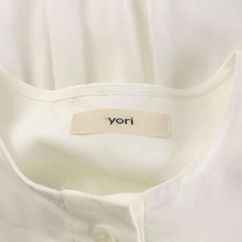 ヨリ yori 22AW スカラップカットワークブラウス シャツ 長袖 ノー 