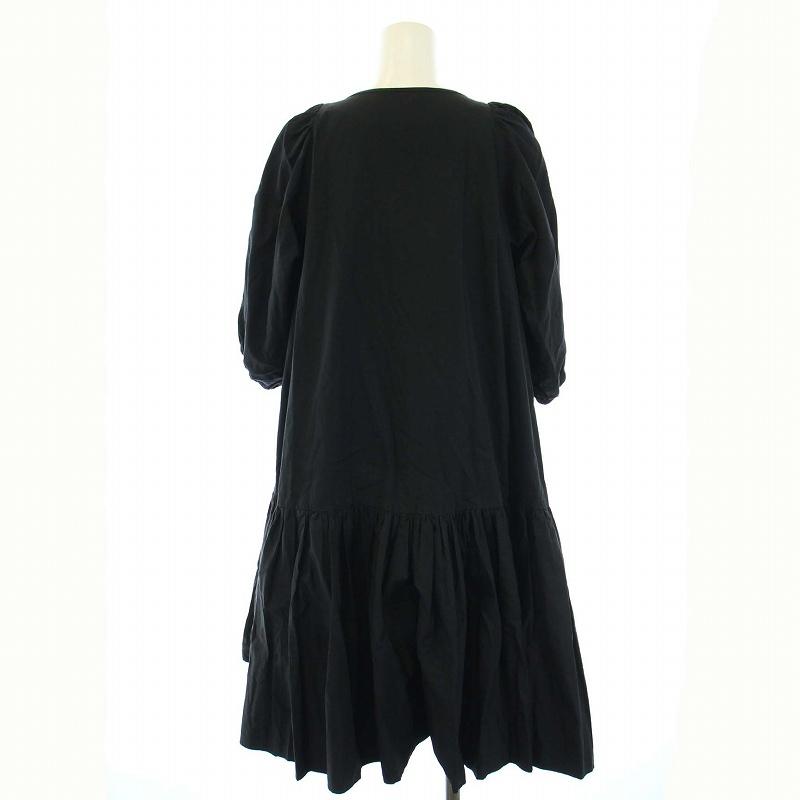 エヴァマン EVA MANN 23SS ワンピース バルーンスリーブ 七分袖 ひざ丈  