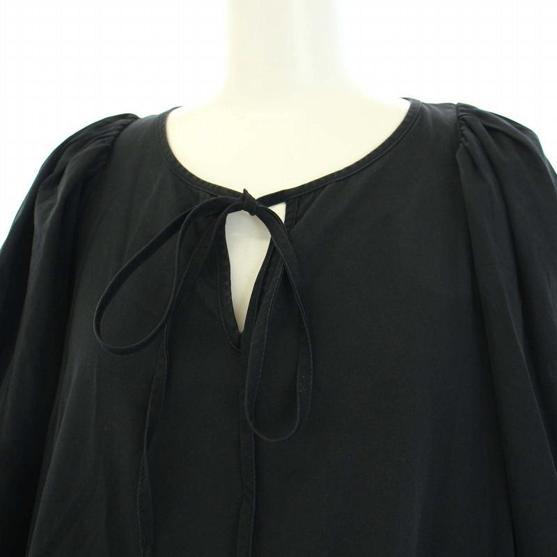 エヴァマン EVA MANN 23SS ワンピース バルーンスリーブ 七分袖 ひざ丈  