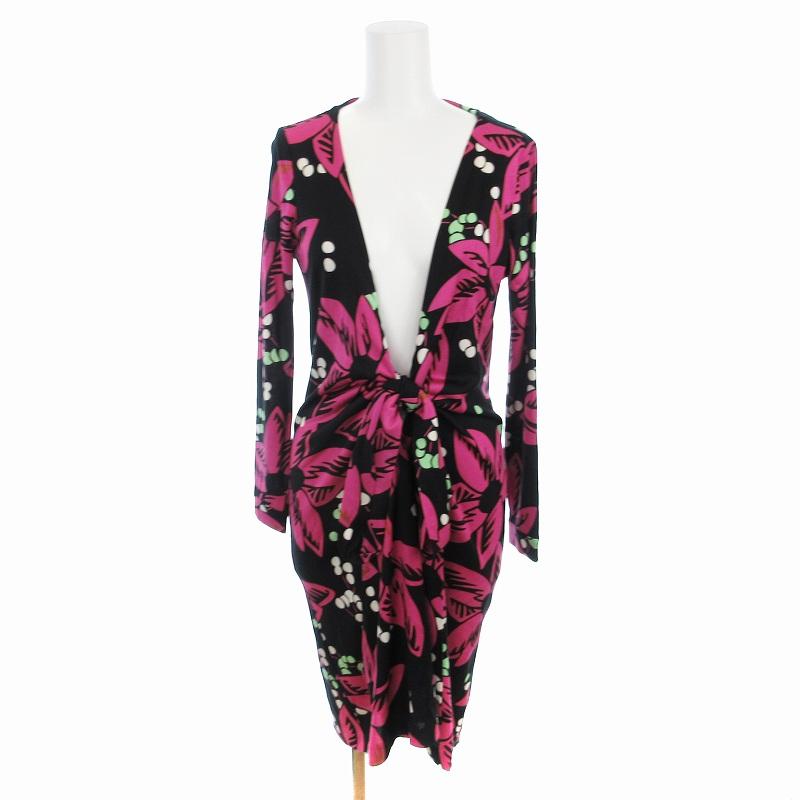 ダイアンフォンファステンバーグワンピースカシュクールシルクFサイズ