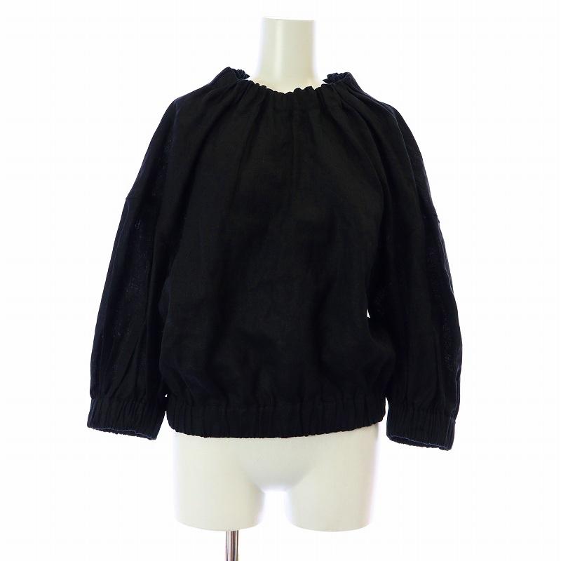 ハイク HYKE 24SS LINEN SHIRRED TOP ブラウス プルオーバー 七分袖 