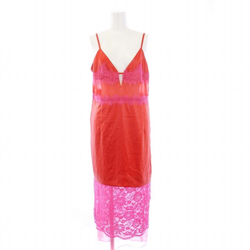 メゾンスペシャル 23年製 レースコンビキャミワンピース カラードレス  