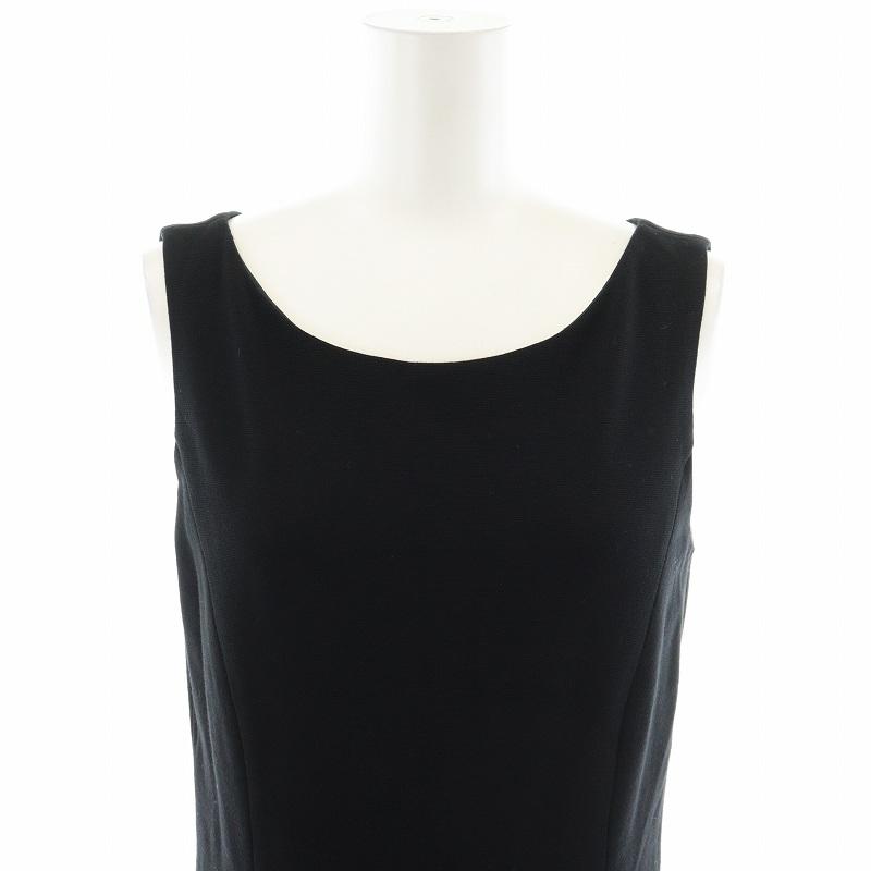 PRADA プラダ　ノースリーブワンピース　膝丈ワンピース　ブラック PRADA プラダ ワンピース ひざ丈 ノースリーブ リボン 40 S 黒