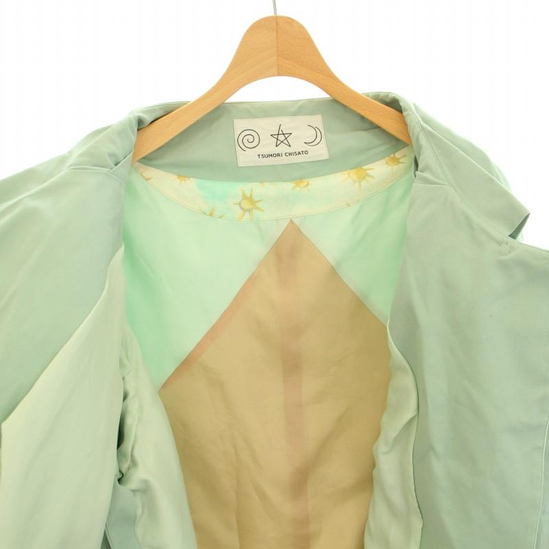 【新品未使用】定価¥86,900 モラビト　ミントグリーン ジャケット TSUMORI CHISATO（ツモリチサト） ノーカラージャケット アウター