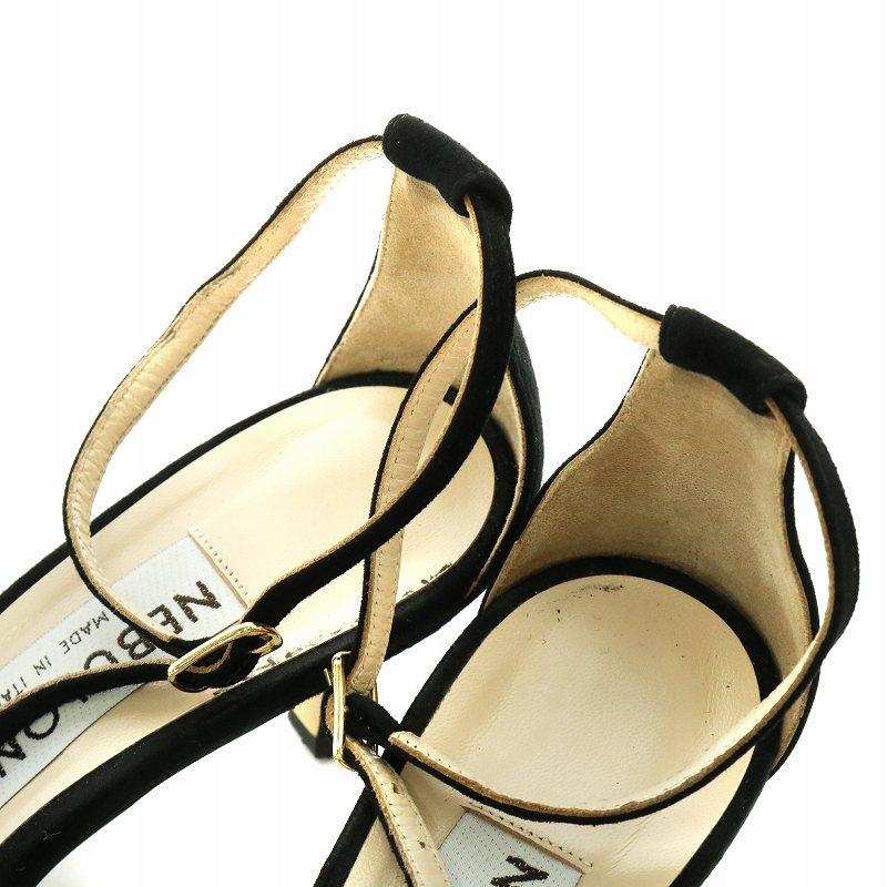 ネブローニ Nebuloni サンダル ストラップ ヒール スエード 38 25.0cm  