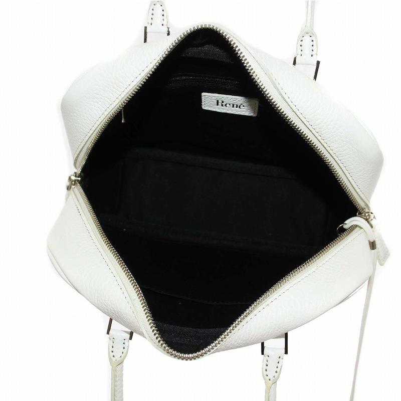 Rene ルネ ALYA ハンドバッグ ミニボストンバッグ ポーチ付き レザー  