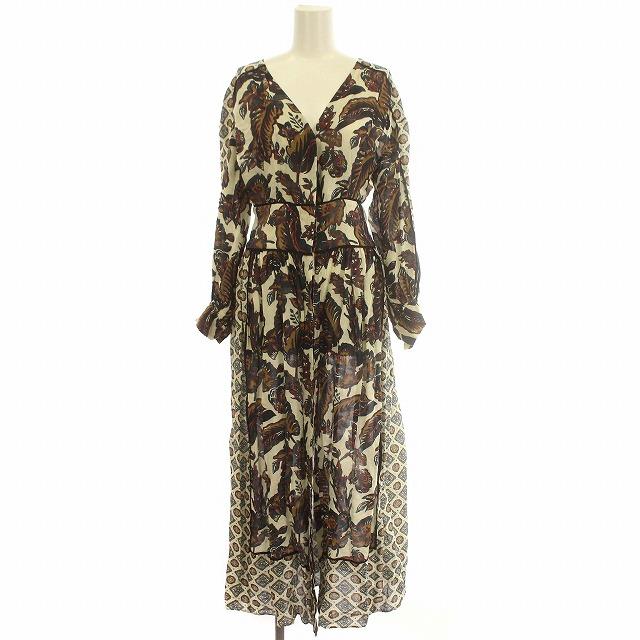 ミュラー muller of yoshiokubo シャツワンピース 花柄 リネン混  