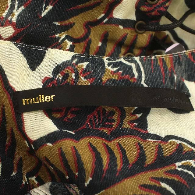 ミュラー muller of yoshiokubo シャツワンピース 花柄 リネン混 