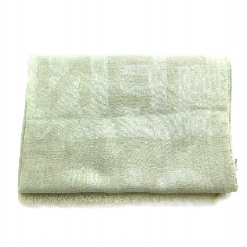 シャネル CHANEL ストール マフラー フリンジ ロゴ ジャガード  