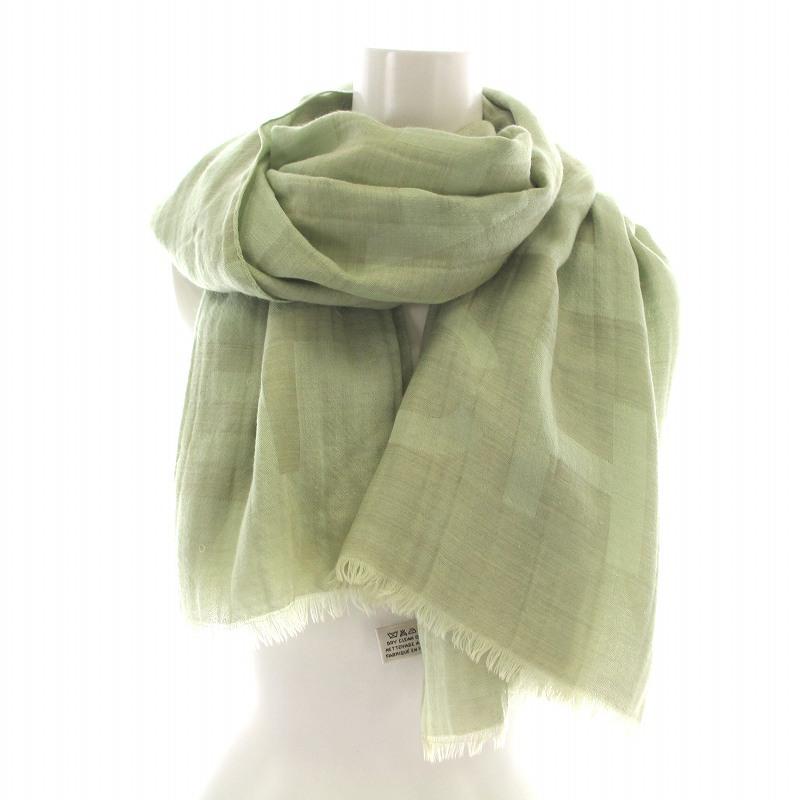 シャネル CHANEL ストール マフラー フリンジ ロゴ ジャガード  