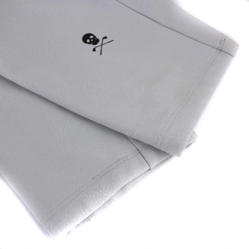 MARK & LONA グレー ロゴプリント パンツ