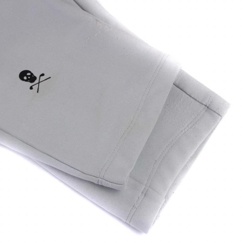 MARK & LONA グレー ロゴプリント パンツ