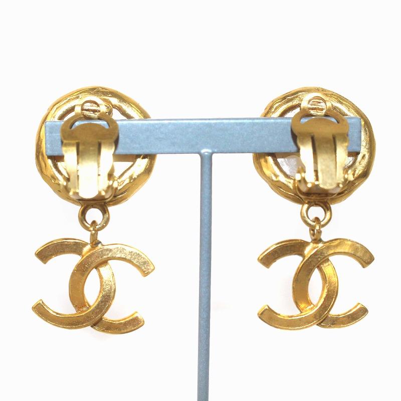シャネル CHANEL イヤリング 両耳用 ココマーク フェイクパール 