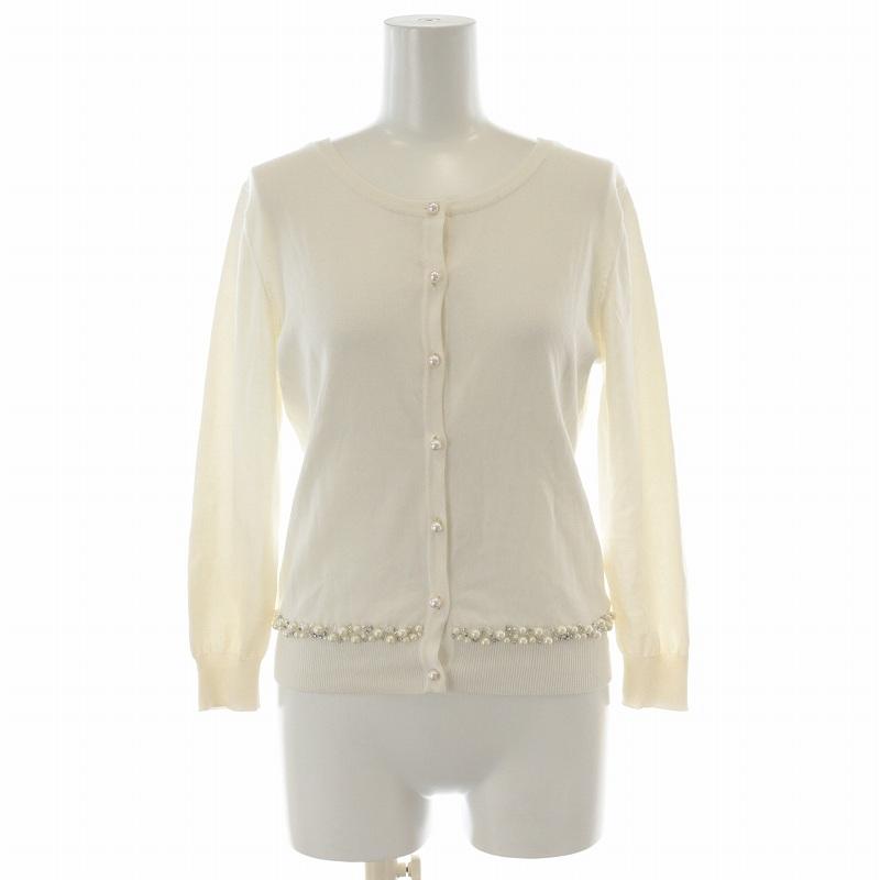 アベニールエトワール Aveniretoile 裾パールカーディガン ニット  