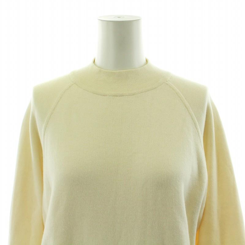 キャバン CABaN ニット セーター 長袖 コットン カシミヤ混 F 白 